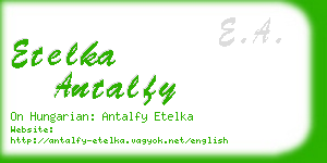 etelka antalfy business card